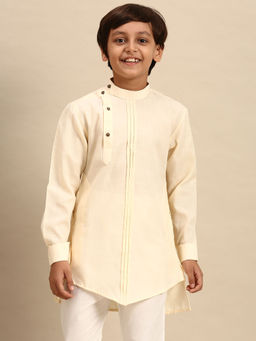 Sanwara - Beige Cotton Kurta for Boys