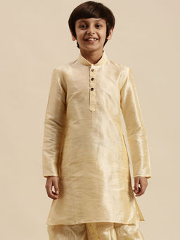 Sanwara - Beige Art Silk Kurta for Boys