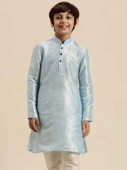 Sanwara - Sky Blue Art Silk Kurta for Boys