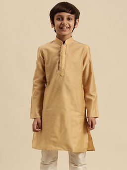 Sanwara - Beige Art Silk Kurta for Boys