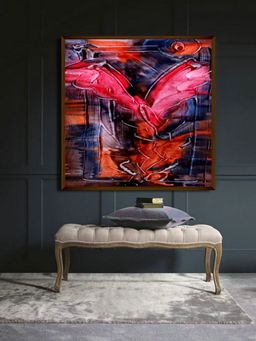 The Art House - Abstract Painting Multicolor (40X30 Inches)