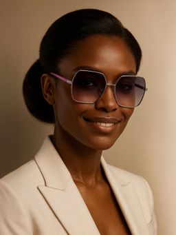 Guess - Women UV Protected Full Rim Grey Lens Square Sunglasses (58)