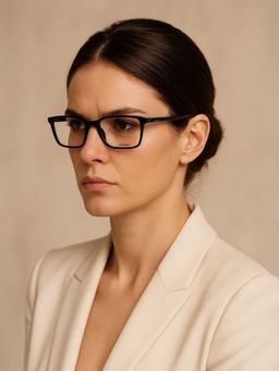 Guess - Eyewear for Men with Shiny Black Acetate Frame (53)