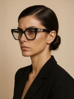 Guess - Eyewear for Women with Shiny Black Acetate Frame (54)