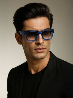 IDEE - Grey Sqaure 100% Uv Protected Sunglasses For Men Size 52