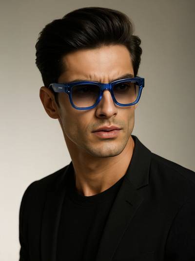Grey Sqaure 100% Uv Protected Sunglasses For Men Size 52