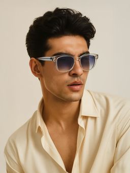 IDEE - Blue Square 100% Uv Protected Sunglasses For Unisex Size 53