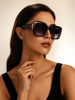 IDEE - Grey Square 100% Uv Protected Sunglasses For Women Size 55