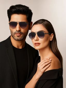 IDEE - Unisex Protected Gradient Full Rim Pilot Shaped Sunglasses (59)