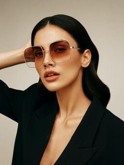 IDEE - Women Protected Gradient Full Rim Square Shaped Sunglasses (59)