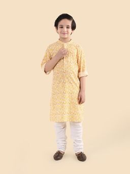 Fabindia - Yellow Printed Kurta