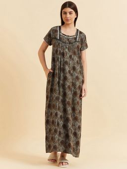 Sweet Dreams - Women Multi-Color Printed Night Dress