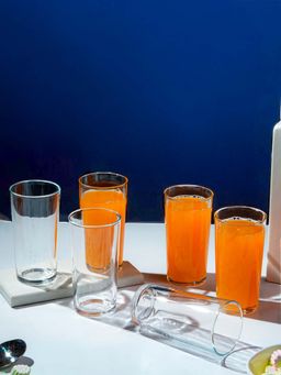 Luminarc - Transparent Glass Antonia HB 250ml Water-Juice Glasses (Pack of 6)