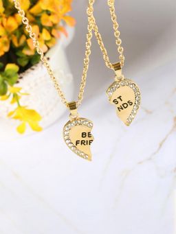Yellow Chimes - Friendship'S Day Special Best Friends Forever Combo Necklace Chain (Pack of 2)