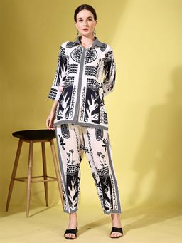 Tikhi Imli - Women's White Printed Regular Fit Co-Ord (Set of 2)