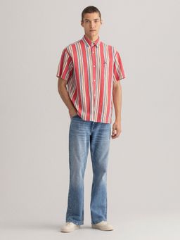 GANT - Men Pink Striped Regular Shirt