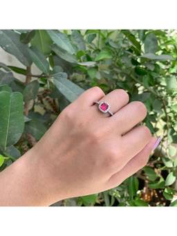 Salty - Red Ruby Engagement Ring