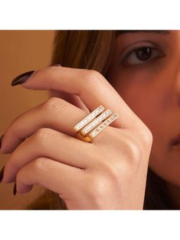 Salty - White Trilogy Diamond Ring