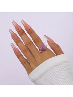 Salty - Purple Druzy Gold Ring