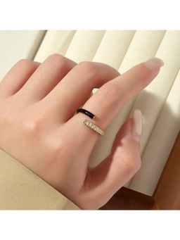 Salty - Black Graceful Delight Ring