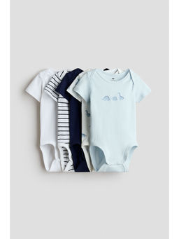 H&M - Kids Blue 5-Pack Cotton Bodysuits
