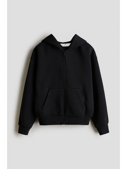 H&M - Girls Black Zip-Through Hoodie