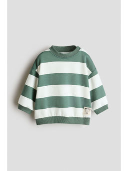 H&M - Boys Green Printed Sweatshirt