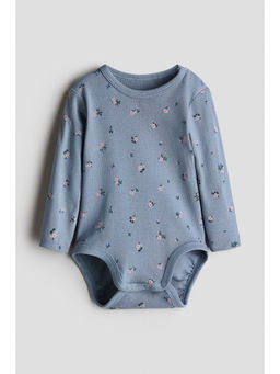 H&M - Kids Blue Printed Cotton Bodysuit