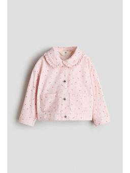 H&M - Girls Multi-Color Frill-Trimmed Cotton Twill Jacket