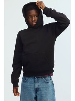 H&M - Boys Black Brushed-Inside Hoodie