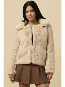 Allen Solly - Women Beige Solid Casual Jacket
