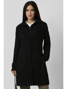 Van Heusen - Women Black Textured Casual Jacket