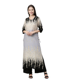 NEERU'S - Grey Colour Rayon Fabric Kurta