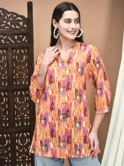 Shree - Women Liva Multicolor Abstract Print Tunic