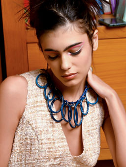 Odette - Vibrant Blue Loop Statement Necklace