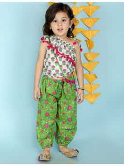 KID1 - Sassy Frill Top with Harem Pants and Bag (Set of 3)