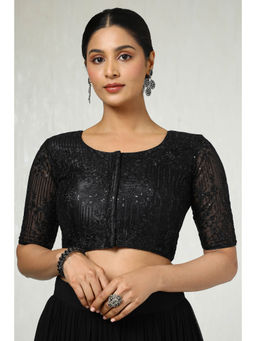 Soch - Womens Black Net Embellished Blouse