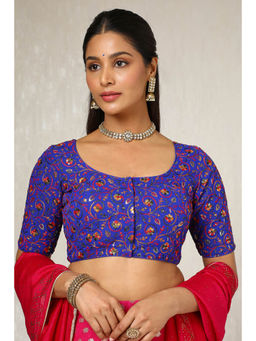 Soch - Womens Blue Georgette Embroidered Sequins Blouse