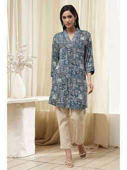 Biba - Women Teal Straight Short Kurta