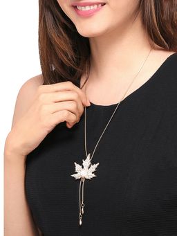 Yellow Chimes - Rose Gold and White Rose Gold-Plated Necklace