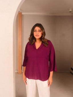 WHY SO BLUE - Purple Isa Top