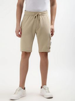 Calvin Klein - Beige Regular Fit Solid Mid Rise Shorts