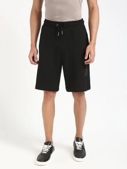 Calvin Klein - Black Relaxed Fit Logo Mid Rise Shorts