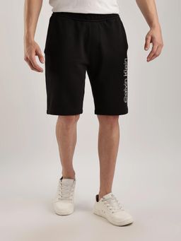 Calvin Klein - Black Regular Fit Logo Mid Rise Shorts