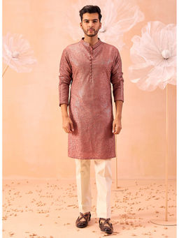 CONTRAST BY PARTH - Pink Khwaab Kurta with Pant (Set of 2)