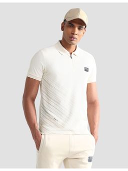 U.S. POLO ASSN. - Graphic White Half Sleeves Collar Neck Polo T-Shirt