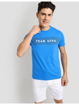 U.S. POLO ASSN. - Blue Half Sleeves Crew Neck T-Shirt