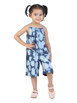 Budding Bees - Blue And White Girls Top with Shorts (Set of 2)