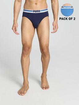 Puma - Stretch Pack Of 2 Men's Blue Brief (Pack of 2)