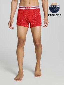 Puma - Stretch Aop Wb 21 Men's Blue Trunk (Pack of 2)